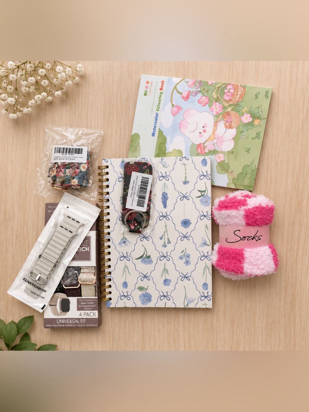 Bundle 7 NEW items Girls Floral Stationery Set Multicolor Coloring Book 🌸✨💕
